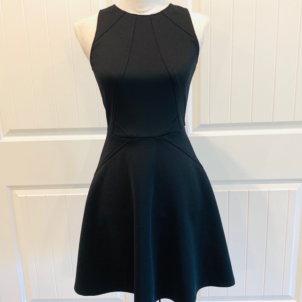 Ted Baker Sleeveless Black Fit & Flare Dress - SM